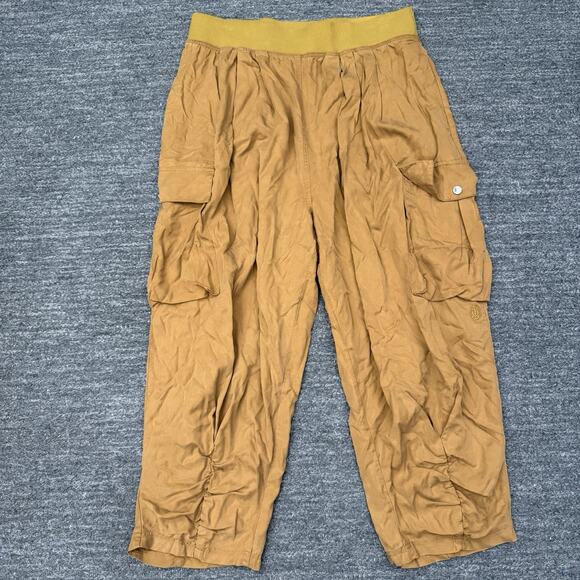 Free People Movement Pants Women XL Brown Cargo Barrel Pull On Boho Dance Street - Picture 1 of 13